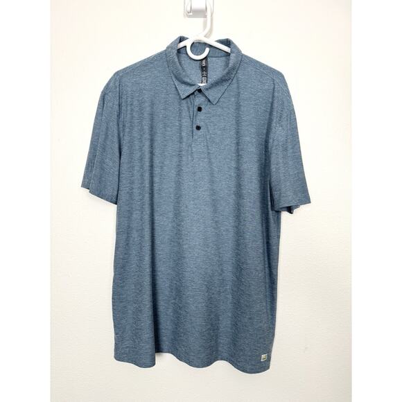 Vuori Polo Shirt Mens XL Blue Strato Tech Performance Tee Short Sleeve Athletic - Picture 2 of 10